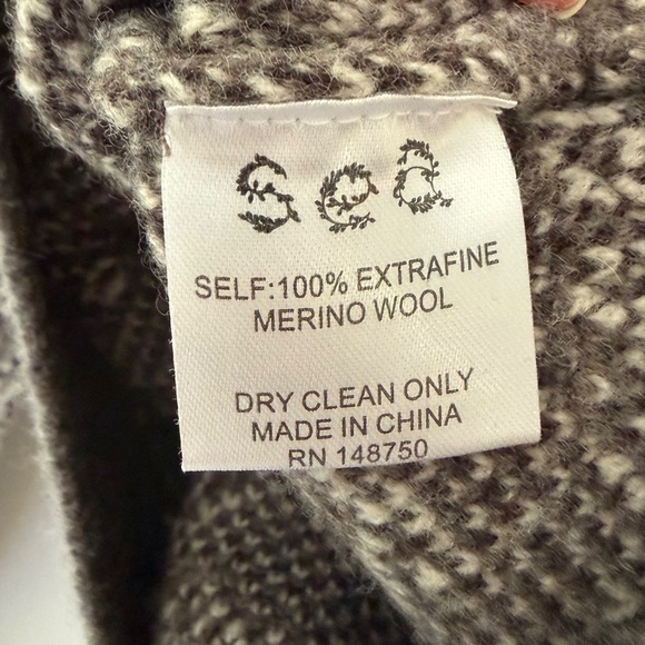 Sea Novelty Nubby Sheep Grey Cropped Puffed Sleeve Sweater Cute Animals SMALL - Picture 7 of 8